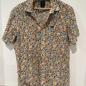 RVCA Short Sleeve Button Down Floral Shirt
